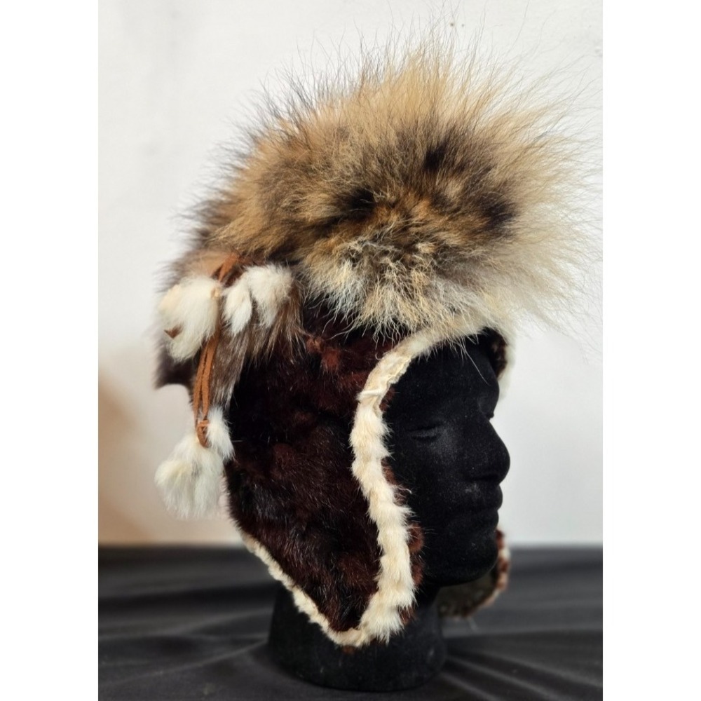 Artisan-Made  Hat Headdress Festival Taxidermy Pelt Fox Tail22 - 23"
